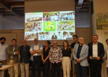 da sinistra: Edoardo Quarella, Andrea Pitacco , Maurizio Boselli, Zeno Varanini, Sissi Baratella, Maurizio Ugliano, Maira Viola Bonafini, Giacomo Cristanelli,  Claudio Poni, Nicola Mori , Carlo Verici