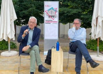 Da sinistra, Filippo La Porta e Nicola Pasqualicchio