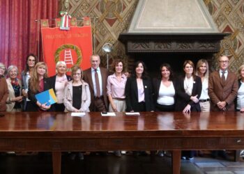 I partecipanti alla conferenza stampa di presentazione