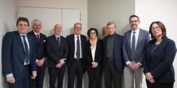 Da sinistra: Angelo Pietrobelli, Bruno Giordano, Federico Realdon, Mario Piccinini, Romanelli, Cristiano Chiamulera, Daniele Dall'Orco, Elisa La Paglia