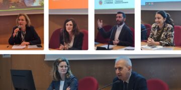 In alto da sx: Maria Fiorenza Coppari, Ilaria Decimo, Marco Cambiaghi, Michela Rimondini. In basso: Sara Mauroner e Giovanni Caprara