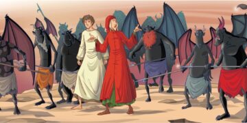 Foto tratta dalla Divina Commedia per bambini, di Paolo Pellegrini, illustrazione di Fabiano Fiorin, edizioni Hachette